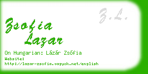 zsofia lazar business card